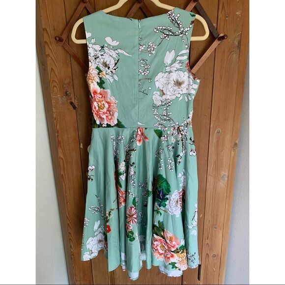 Grace Karin floral fit & flare sleeveless dress - Picture 6 of 7